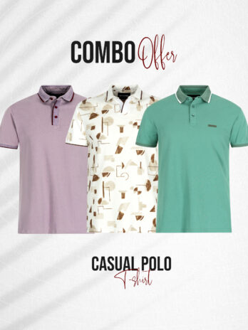 3 Pcs Casual Polo Shirt Combo-9 (Flat 40% off)