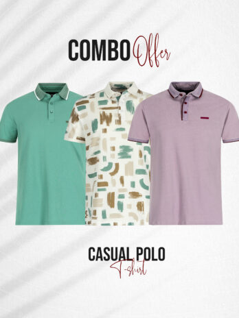 3 Pcs Casual Polo Shirt Combo-10 (Flat 40% off)