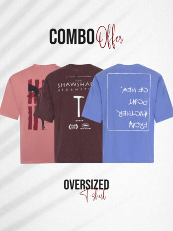 3 Pcs Oversized T-shirt Combo-2 (Flat 40% off)