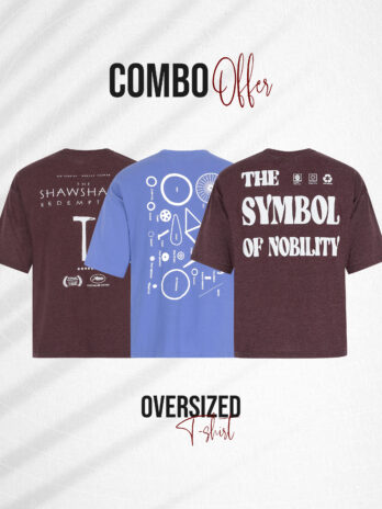 3 Pcs Oversized T-shirt Combo-6 (Flat 40% off)