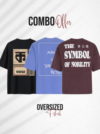 3 Pcs Oversized T-shirt Combo-7 (Flat 40% off)