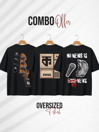 3 Pcs Oversized T-shirt Combo-1 (Flat 40% off)